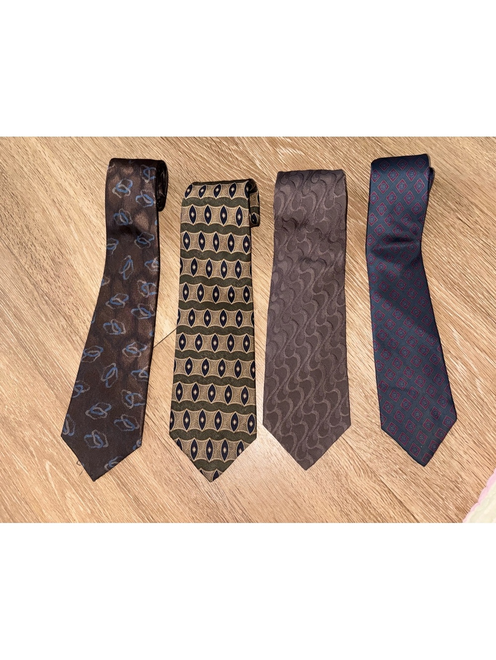 Mens Tie 5 Silk Designer Geoffrey Beene Don Loper Italy